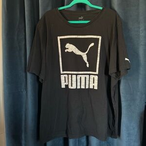 PUMA Black Men's T-Shirt 3XL Cotton